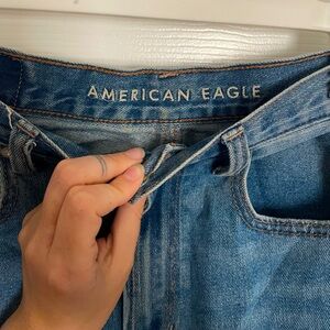 Ripped blue mom jeans from American Eagle